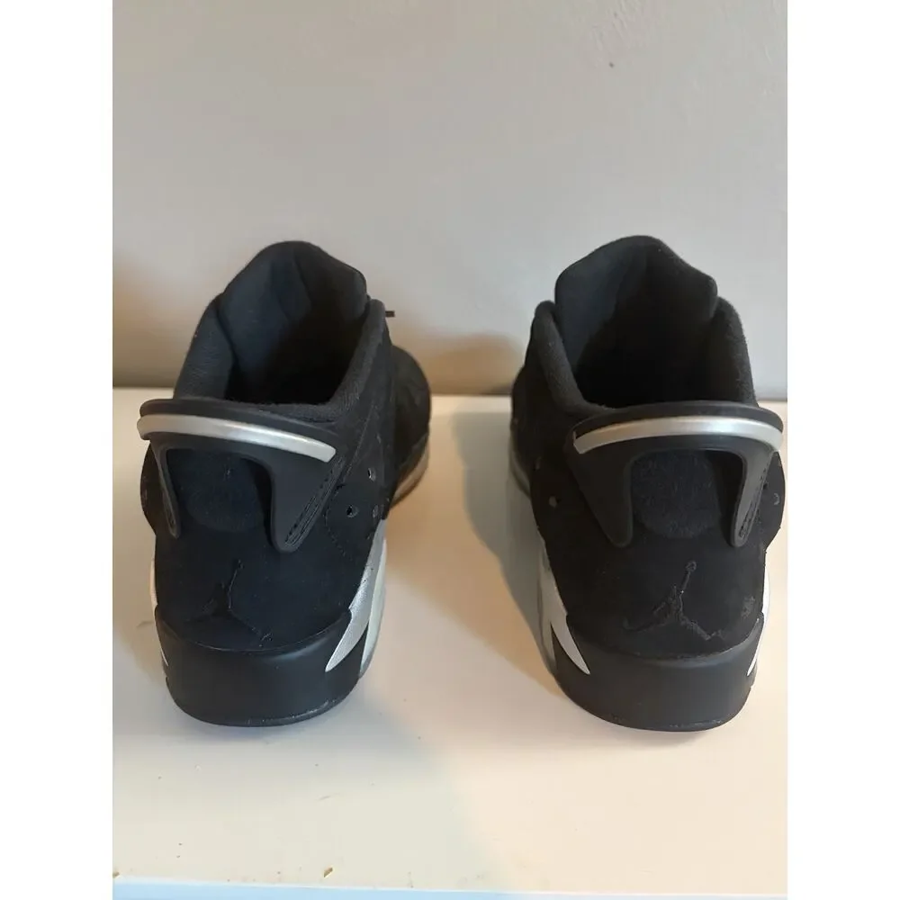 Nike Air Jordan 6 Retro Low Black/Silver No Box 304401-003 Sz 9.5 (0065)
